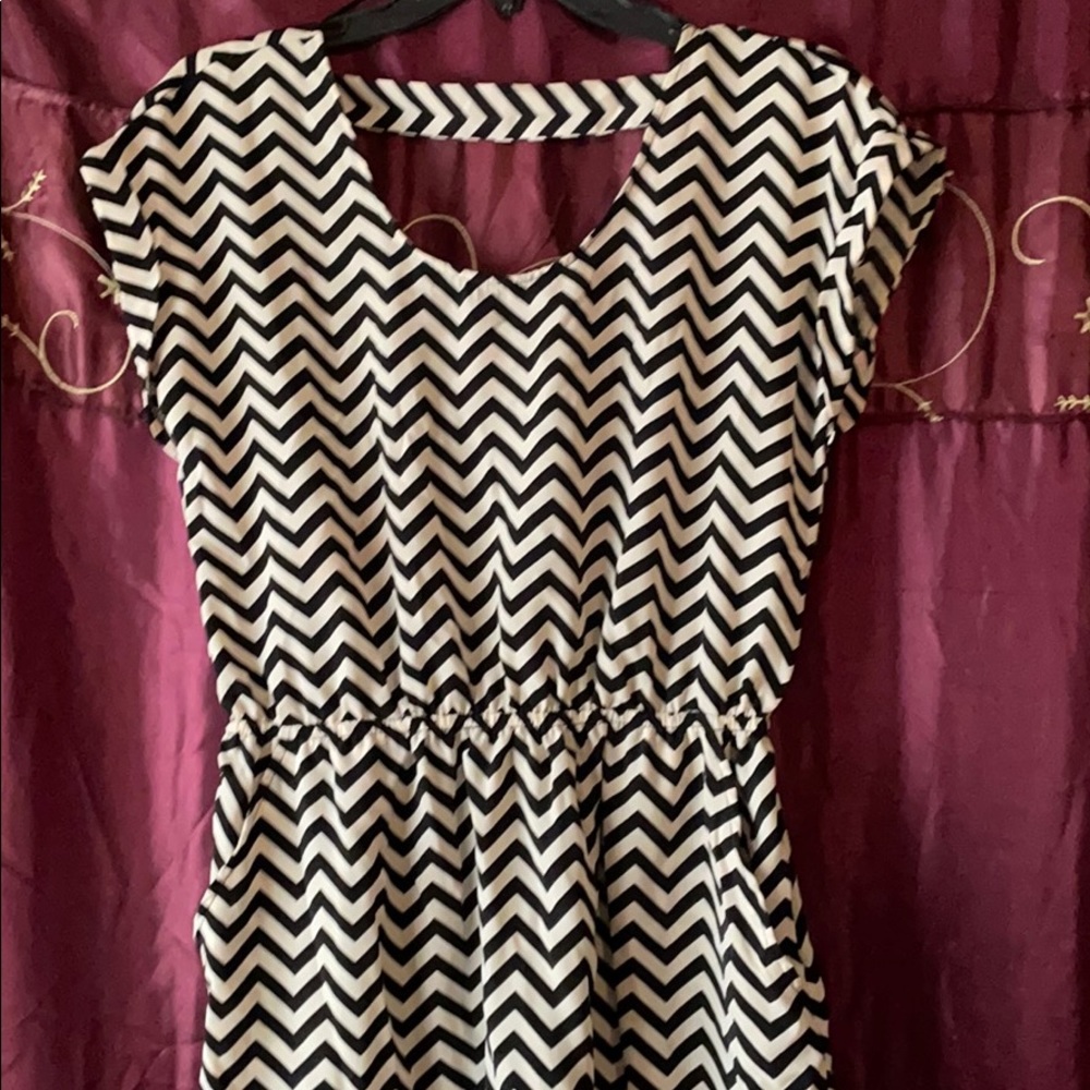 black chevron dress